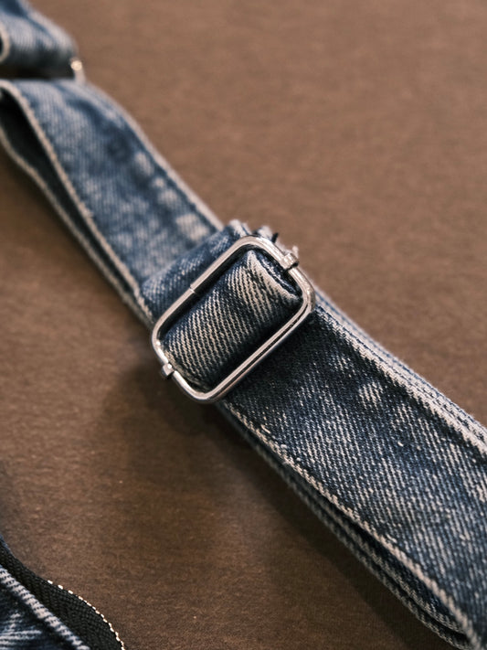 Acid Wash Denim Edge Bag