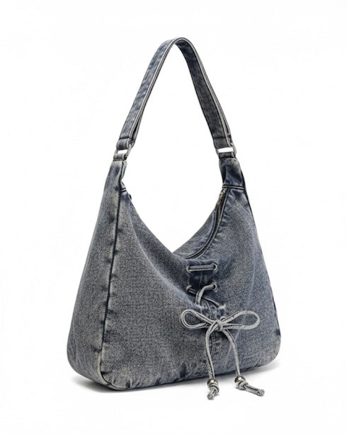 Acid Wash Denim Edge Bag